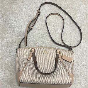 Tan canvas Coach purse